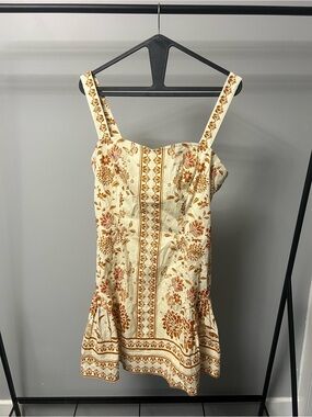 avec les filles floral appliqu denim mini dress Floral Appliqu Denim Minidress (Women)
